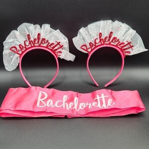 New-2 Bachelorette Headbands & Matching Light-up Sash